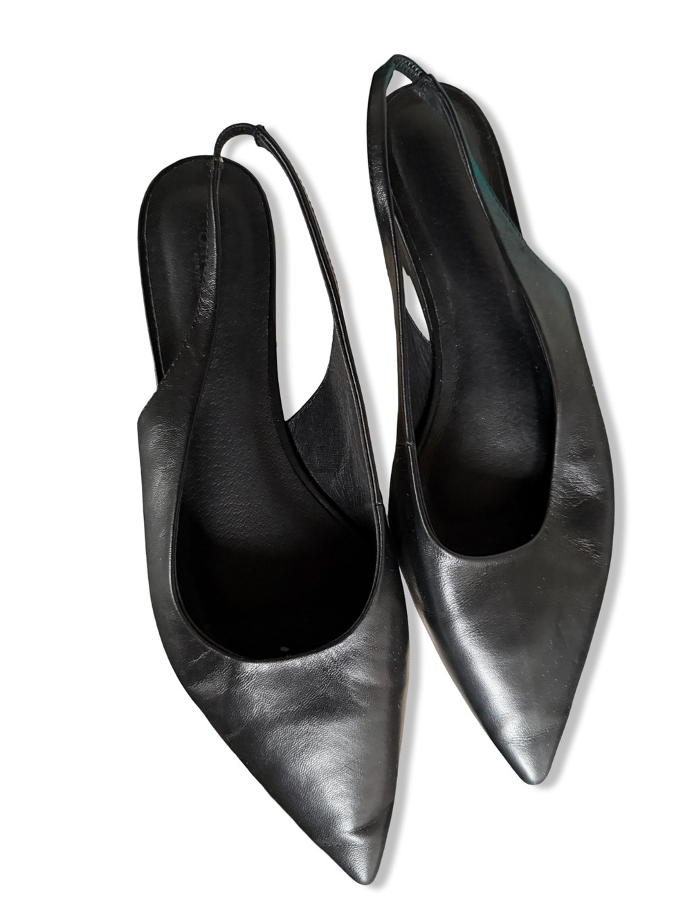 Tony Bianco Javier Flats Black Pointed Toe Slingback shoes Revolve 8.5